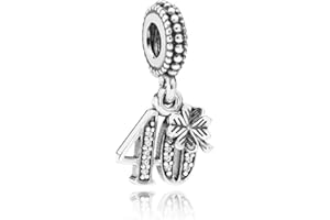 CWONE DESIGNS Womens Sterling Silver Milestone Birthday Charms - S925 Special Moments Love Heart Pendant Charms for Pandora Bracelets