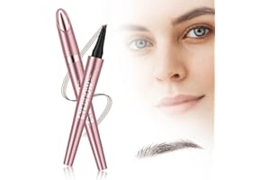 ‎LAOCAF 3D Augenbrauenstift mit 4 Gabelspitzen, 2024 Neue Augenbrauenstift Wasserfest Wischfest, Schaffen Natürliche Augenbrauen, Temperament Und Eleganz Zeigen (Dunkelbraun)