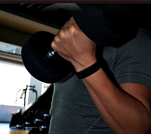 ROGUCI Smart Armband Wristband, IP67 Wasserdichte Blutdruck Oxygen + Oximeter Herzfrequenz Müde Monitor Fitness Schlaf Gesundheit Tracker, Smart Sport Tracking Armband Für iOS 8.0 Android 4.4, tägliche Laufleistung Pedometer Schritt Zähler Kalorien verbrannt Messung Call SMS Erinnerung Sesshaft - 4