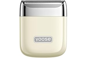 yoose Lady Shaver, IPX7 Alloy Body Electric Razors for Women (USB-C, 3.6mm Guide Comb, Multi Shaving Modes), Portable Size, Porcelain White