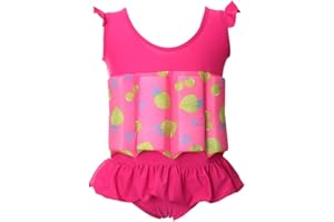 FYMNSI Kids Float Swimsuit, Baby Boys Girls One Piece Floating Swimwear with 16 Removable Buoyancy Sticks Toddler Learn to Swim Training Aid Vest Bathing Suit Swimming Costume for 18M-6Y