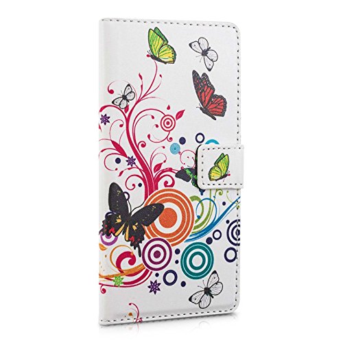 Funda Moto G5 Plus   Lincivius    Lenovo Moto G5 PLUS Bicolor  mariposa de color rosa oscuro  Estuche Wallet Originale Tapa Anti Golpes Resistente Accesorios Con Cierre Magn  tico