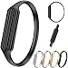 Produktbild KOBWA Edelstahl Armband Bracelet Metallbügel Bangle für Fitbit Flex 2 Tracker Ersatz