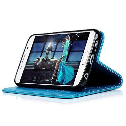 Funda Libro para Samsung Galaxy S6 de Cuero Impresi  n Con Tapa y Cartera Correa de mano - Mavis s Diary Carcasa PU Leather Con TPU Silicona Case Interna Suave Soporte Plegable Ranuras para Tarjetas y Billetera Cierre Magn  tico - Funda Hecho para Samsung Galaxy S6