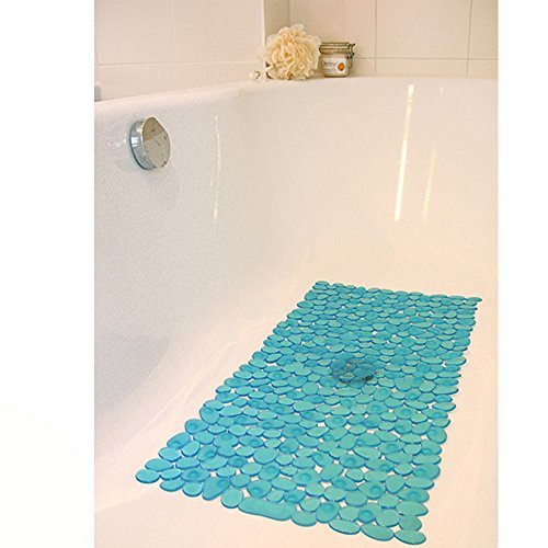 Wanneneinlage PVC Antirutschmatte Badewanne Dusche Duschmatte blau Kieselstein-Design