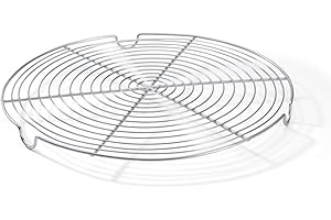 De Buyer - Grille ronde en inox avec 3 pieds - Diamètre 28 cm -, Argent