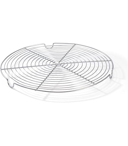 Griglia Di Raffreddamento Rotonda In Acciaio Inox 201 - Diametro 295 Mm, Per Torte, Biscotti, Carne E Verdure - Resistente E Versatile - 2