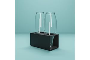 ‎KJUB KJUB Flaschenhalter kompatibel für Flaschen von SodaStream, Aarke, AirUp UVM.| Zum Trocknen & zur Aufbewahrung von Glasflaschen & Edelstahlflaschen | Erweiterbar von 2er Set (Schwarz)