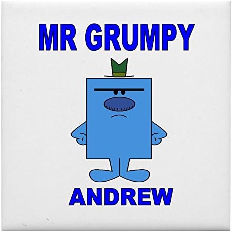 Personalised Mr Grumpy Coaster Novelty Gift Square