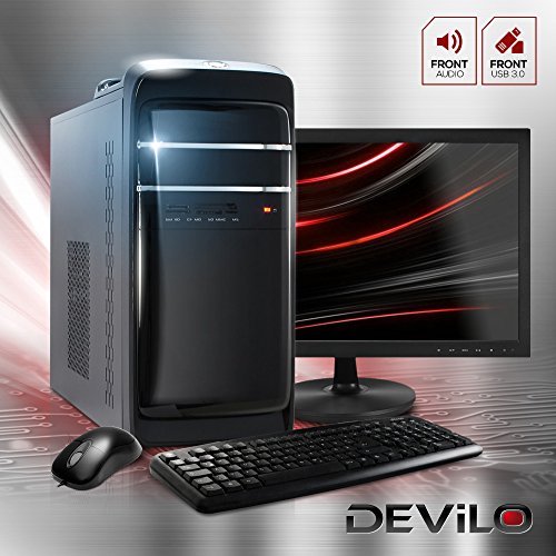 DEViLO PC-Set 1116 mit 61cm TFT(24″) – AMD A4-6300 (2x 3.7GHz) | 8GB | 1000GB | AMD Radeon HD8370 (FullHD 1080p) | MSI | DVD | Cardreader | Sound | LAN | 420W | Maus+Tastatur | Win7 - 2
