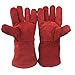 Produktbild Yosang Hitzebeständige Rindsleder-Handschuh WIG Arbeitshandschuhe Rindslederhandschuhe-BBQ, Grill, Kamin, Holz Burning Herd Verwendung-Handschuhe 14 Zoll