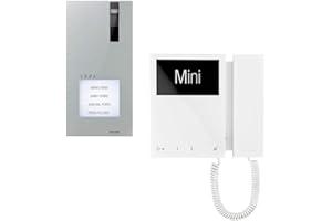 Comelit - Kit de la familia 8461m con la cara cuadrada y mini monitor, sistema simplebus