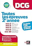 DCG : Toutes les épreuves de 2e année du DCG 2, 4, 5, 6, 10 - sujets et exos