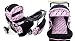New Baby Pram SWIVEL WHEELS Travel System Buggy (Car Seat,Carrycot,Mattress,Diaper Bag,Parent Tray,Rain Cover,Mosquito Net) (4)