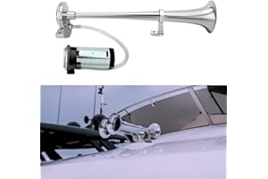 ‎MADLIFE GARAGE Madlife Garage Hupe Luft Silver Horn Kit 12V 150db lkw hupe Lufthorn Drucklufthorn Auto Horn mit Kompressor Laut Kompressor Fanfare für Auto Boote Vans