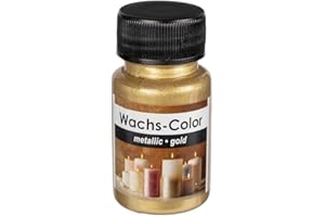 ‎IDEEN MIT HERZ Ideen mit Herz Wachs-Color | metallic | ideal zum Anmalen von Kerzen | 50 ml (gold)