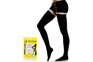 Ailaka Medias de compresión de muslo de 20 a 30 mmHg para mujeres y hombres, calcetines de apoyo graduado manguera para venas varicosas, circulación, maternidad