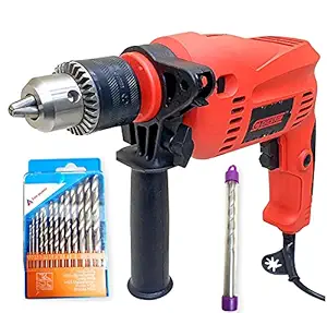 Cheston 13MM.13HSS and 1 Wall Bit Hammer Drill Machine SDS Chuck-650W, 2900-RPM