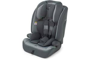 Foppapedretti Seggiolino Auto Babyroad New I-Size, per bambini da 76 a 150 cm di altezza, 15mesi-12 anni, conforme ECE R129, Fissaggio a 3 punti, Safe Body Protection, Silver