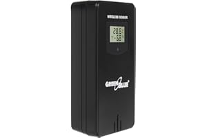 ‎GREEN BLUE Green Blue GB532 bezprzewodowa stacja pogodowa, czujnik zewnętrzny z wyświetlaczem LCD, temperatura wilgotność powietrza