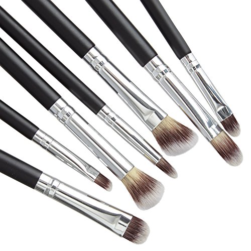 TROP 7-teiliges Make-Up Pinselset zum Auftragen von Lidschatten mit extraweichen, veganen Pinselborsten - Angled Shader / Blending Brush / Classic Shader / Small Shader / Detailed Pencil / Precise Shader / Angled Detailer / Schmink-Pinsel / Gesichtspinsel / Beauty-Pinsel - Mit 2 Jahren Geld-zurück-Garantie