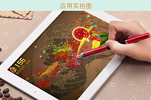 centrawin [2 in 1 Ipad Stylus Pen] Kapazitiven Stift rund dünn Spitze Disc Touchscreen Stift mit Mini Disc für iPad Pro 2 3 4 mini Air 2 iPhone 7 6S 5S Mehr Genauigkeit violett violett Einheitsgröße - 8
