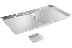 BBQ-PLUS Edelstahl Universal Fettwanne mit Auffangwanne Ersatzteile für Dyna Glo, Nexgrill, Expert Grill, Kenmore, BHG und mehr 4/5 Brenner Gasgrills