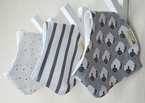 Happy Cherry Baby-Lätzchen, 3-teiliges Set, Cartoon-Design, Baumwolle - 2