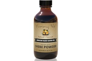 Sunny Isle Huile de ricin noire jamaïcaine infusée à la poudre de Chebe 59.15ml