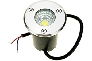 Onerbuy 12V LED COB Underground Path Light Low Voltage Landscape In-ground Lights Outdoor Decorative Spotlight for Yard, Garden, Driveway, Deck, Patio, IP67 Water-Resistant (Cool White, 3W)