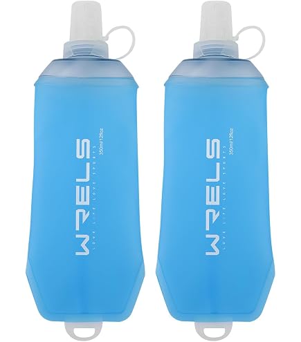 Peartree QuickFuel – Confezione Da 2 Borracce Pieghevoli Morbide Da 250 Ml – Bottiglie Sportive Antiperdita Per Corsa, Ciclismo, Trekking, Viaggi – Senza BPA