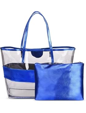 Honeyamll Wasserdicht Durchsichtig Taschen Strandtasche Damen Handtasche Damen Henkeltasche 2-Tasche