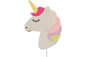‎CLEVERE KIDS BABY-COLLECTION Clevere Kids Kinder-Wandlampe | Hergestellt in der EU | Holz | Handarbeit | E14 (Mein Einhorn)