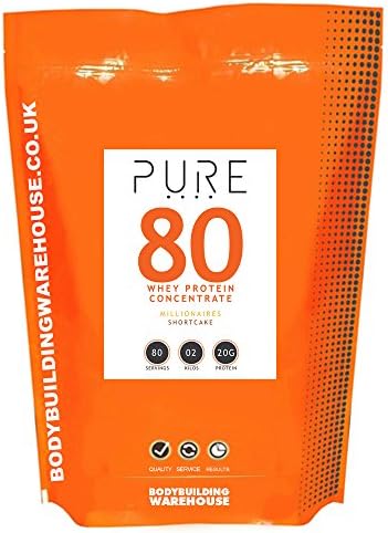 Pure Whey Concentrate 80 Protein Powder - Excellent Amino Profile for Lean Muscle Building, Growth and Recovery. Grass-fed, Low & No Added Sugar - Millionaires Shortcake, 2kg