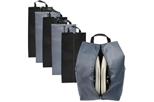 Huucozn 6 Stück Schuhbeutel Reise Schuhtasche Wasserdicht Shoe Bag Organizer Koffer Schuhsack mit Reißverschluss Aufbewahrungstasche Schuhorganizer Schuhe Aufbewahrung für Männer Frauen Reisezubehör