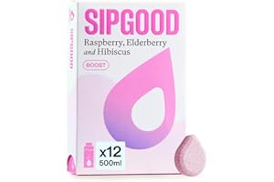 SIPGOOD Raspberry, Elderberry & Hibiscus Water Drops, Zero Calorie Hydration Tablets with Electrolytes & Vitamins, Sugar Free Waterdrops (1 pack of 12 Drops)