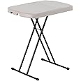 Lifetime 26-Inch Folding Table, Adjustable Picnic Table (Putty/Black Sand)
