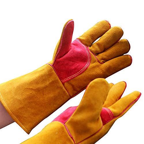 détail Asdflina Cuir Multifonction Soudure Soudant Gants Pour MIG TIG ARC MMA Chaleur Résistant Au Feu Gants De Travail Gants Moufles Pour Four Grill Cheminée Four Poêle Poêle Titulaire Tig Soudeur Mig BBQ J