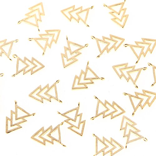 Annielov 4 Piezas de Bonitos Colgantes de Perlas de Metal con diseño de árbol para Pendientes, Collares, Pulseras, etc MB-104 - Suministros para Hacer Joyas Dorado