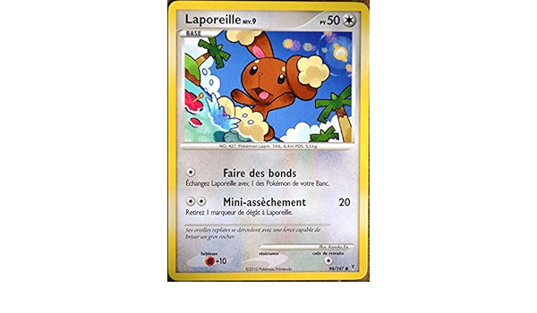 Carte Pokemon 94 147 Laporeille 50 Pv Serie Platine Vs Neuf Fr Amazon Fr Jeux Et Jouets