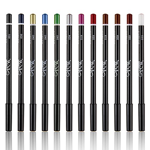 Lipliner,VALUE MAKERS 12 Farben Lipliner set Glitter Lidstrich Hilfe für Eyeliner - 8