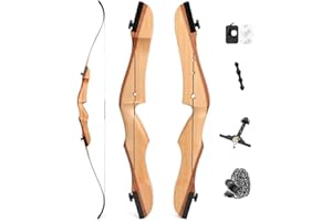 ‎WOLFMAN wolfman Recurvebogen Set Erwachsene 66/68/70 Zoll 12-40 lbs Recurve Bogen Set Praxis Bogen Jagdbogen für Bogenschießen Halle Schießen Wettkämpfe Übung Rechtshänder