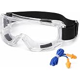 nektorica Work Protection Glasses, Anti-fog, Anti-Dust, Safety Glasses for Laboratory, DIY and Professional Scope. Includes E