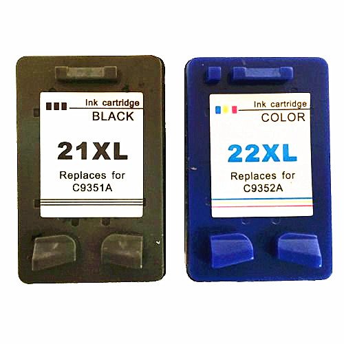 2x Druckerpatrone für HP-21 XL & HP-22 XL für Deskjet F2180 F2275 F2280 V2290 F2291 F310 F325 F335 F340 (Schwarz+ Farbe)