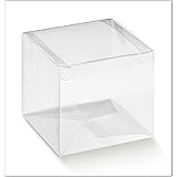 20 Scatole Bomboniere Trasparenti 150x150x150 mm senza fondo