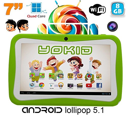 spécifications Tablette tactile enfant YOKID 7 pouces quad core android 5.1 Vert