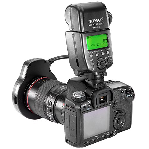 Neewer Flash Macro    Anneau Lumi  re Avec LED AF Lampe D assistance Pour Canon E-TTL TTL Appareil Photo EOS 5D Mark II  6D 7D 70D 60D 60Da 700D 650D 600D 400D 350D 300D 100D 1000D 1100D