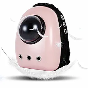 LEMONDA Portable Pet Travel Carrier,Space Capsule Pet Cat Bubble Backpack,Waterproof Traveler Knapsack for Cat and Small Dog Mutil Colors to Choose(Pink)