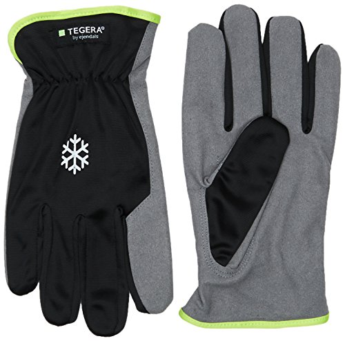 Ejendals Handschuh Tegera 322 aus Synthetikleder, Größe 10, 1 Stück, schwarz / grau, 322-10