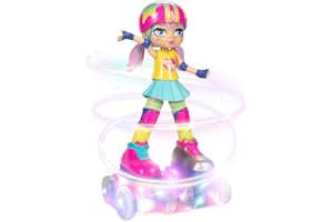 JAKKS PACIFIC Rock N Rollerskate Rainbow Riley Light Up - Telecomando per pattini, per bambini dai 3 anni in su, 30,5 x 12,7 x 30,5 cm